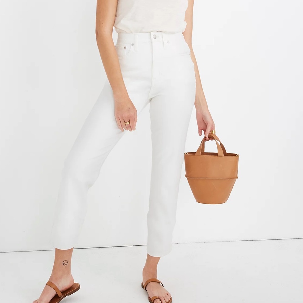Madewell Straight Crop White Jean. Size 29.